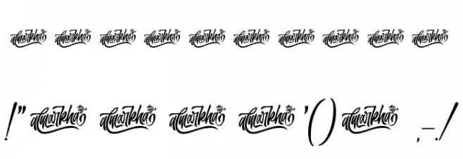 Wonderful Day Font OTHER CHARS