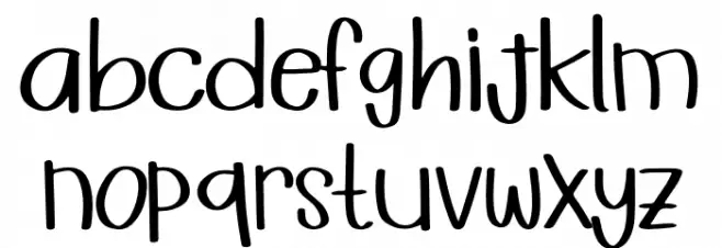 Wonderful Day Font LOWERCASE