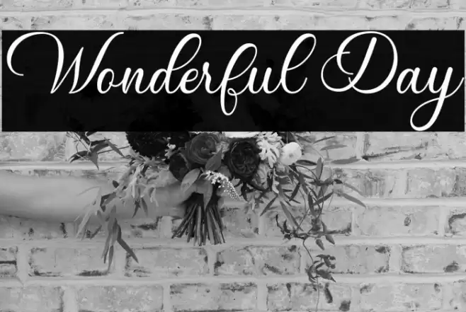Wonderful Day Font examples