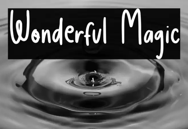 Wonderful Magic Font examples