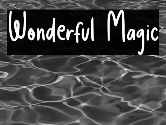 Wonderful Magic Font examples