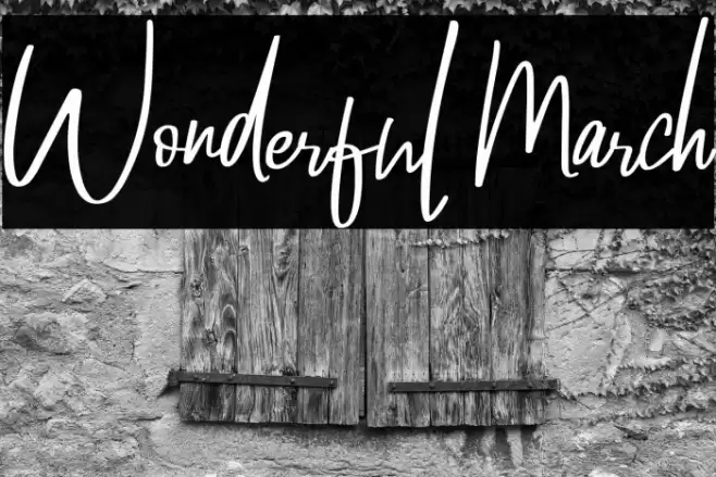 Wonderful March Schriftart examples
