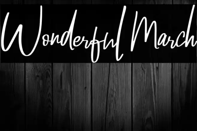 Wonderful March Schriftart examples