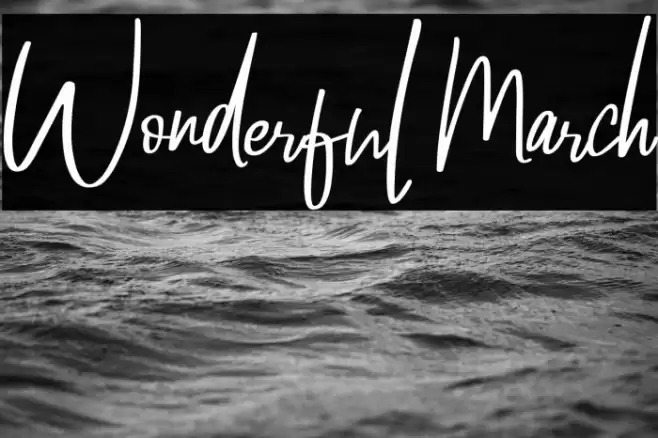 Wonderful March Schriftart examples