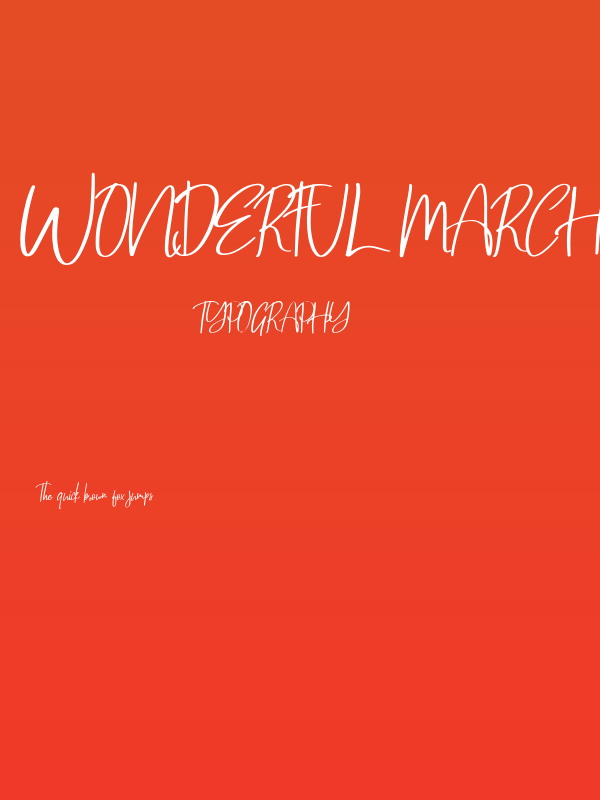 Wonderful March Poster