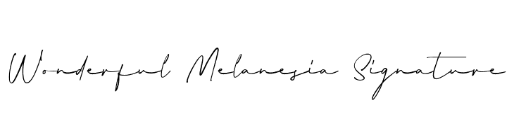Wonderful Melanesia Signature  免费字体下载