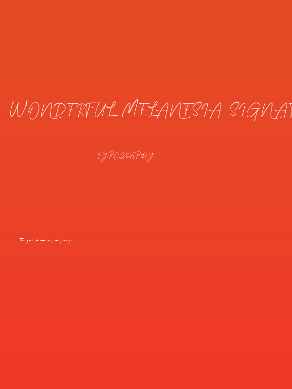 Wonderful Melanesia Signature Poster