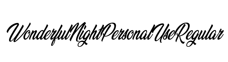 Wonderful Night Personal Use Regular Font