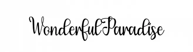 Wonderful Paradise  Free Fonts Download