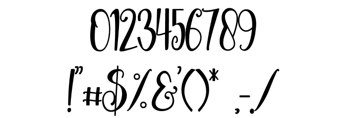 Wonderful Paradise Font OTHER CHARS