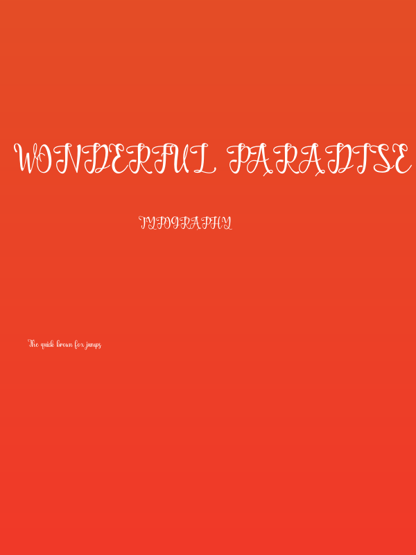 Wonderful Paradise Poster