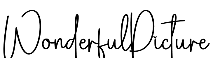 Wonderful Picture  フリーフォントのダウンロード