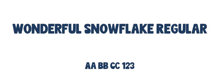 Wonderful Snowflake Regular Font Preview