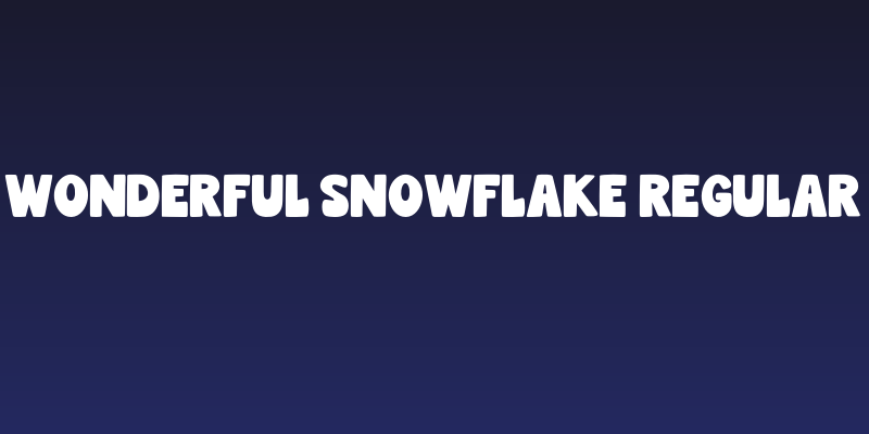 Wonderful Snowflake Regular Social Header