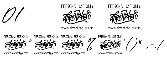 Wonderful Sunset Font OTHER CHARS