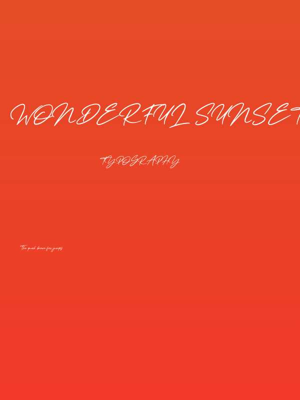 Wonderful Sunset Poster