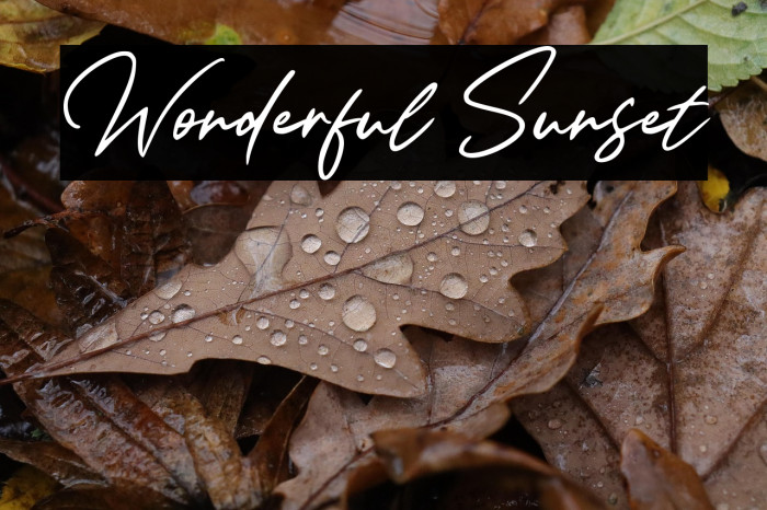Wonderful Sunset Example 1