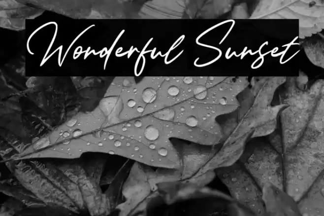 Wonderful Sunset Font examples