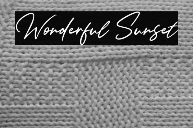 Wonderful Sunset Font examples