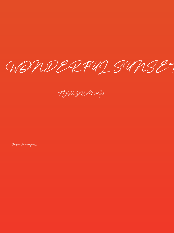 Wonderful Sunset Poster