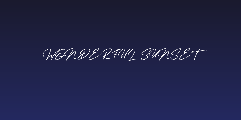 Wonderful Sunset Social Header