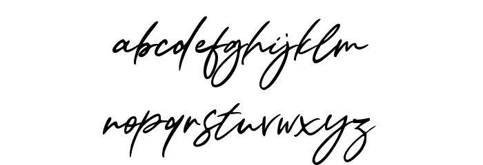 Wonderful Sunset Font LOWERCASE