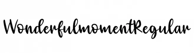 Wonderful moment Regular  font caratteri gratis
