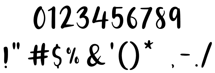 Wonderful moment Regular Font OTHER CHARS