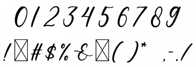 Wonderful Font OTHER CHARS