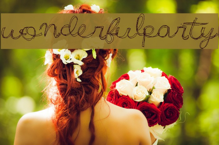 WonderfulParty Font examples