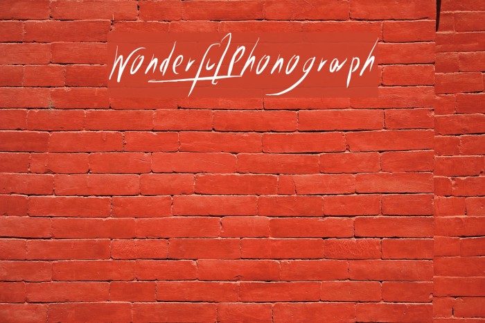 WonderfulPhonograph Font examples