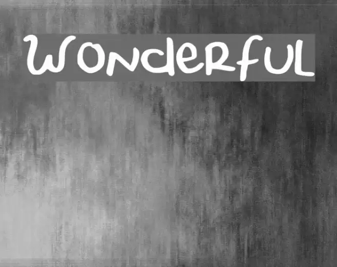 Wonderful Font examples