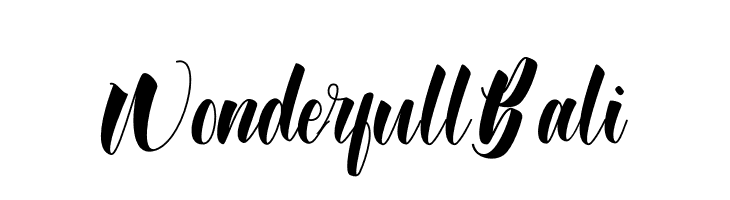Wonderfull Bali  Descarca Fonturi Gratis