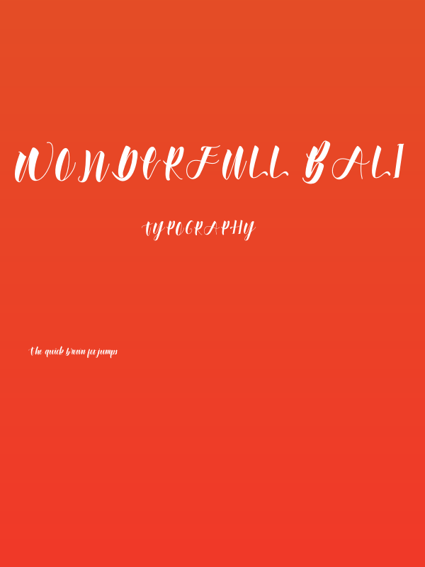 Wonderfull Bali Poster