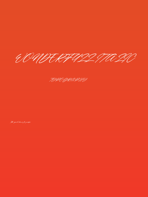 Wonderfull Italic Poster