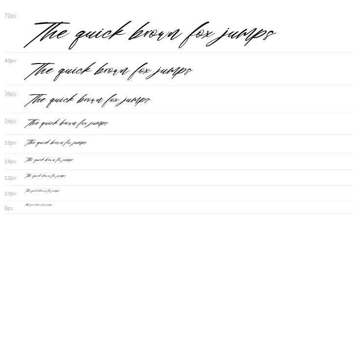 Wonderfull Italic Waterfall