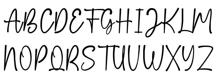 Wonderfull Mother Font UPPERCASE