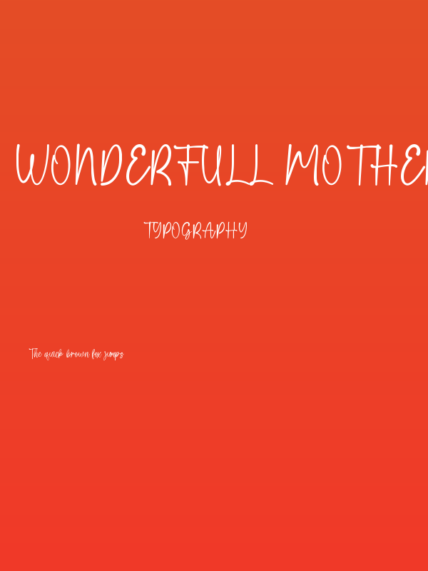 Wonderfull Mother Poster