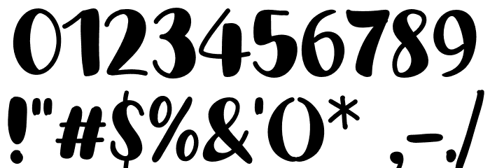 Wonderfully Font OTHER CHARS