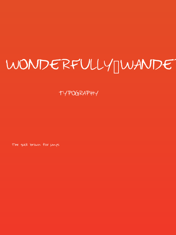 Wonderfully_Wandering Poster
