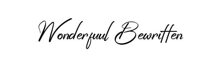 Wonderfuul Bewritten  नि: शुल्क फ़ॉन्ट्स डाउनलोड