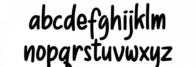 Wonderia Font LOWERCASE
