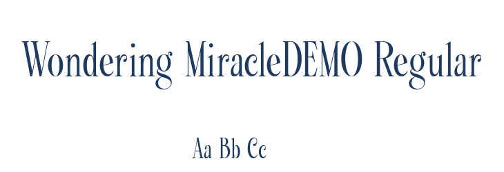 Wondering MiracleDEMO Regular Font Preview