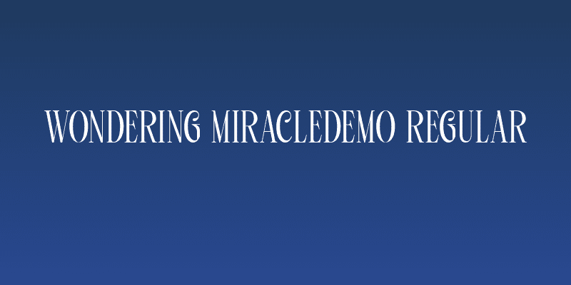Wondering MiracleDEMO Regular Social Header