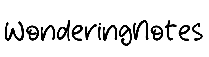 Wondering Notes  Frei Schriftart Herunterladen