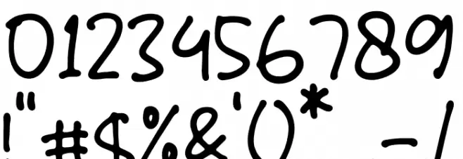 Wondering Notes Font OTHER CHARS