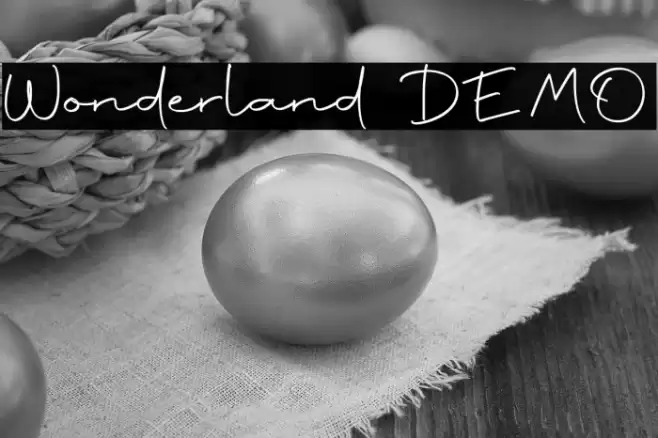 Wonderland DEMO Font examples