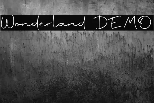 Wonderland DEMO Font examples
