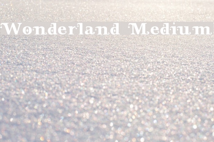 Wonderland Medium Example 1