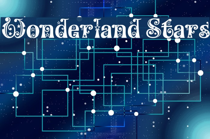 Wonderland Stars Font examples